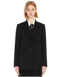 Max Mara - Jassen ,Zwart ,Leer Cady Blazer - Lyst