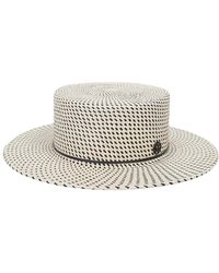 Maison Michel - Accessoires ,Wit ,Kiki Boater Hat - Lyst