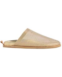 Forte Forte - Sandalias planas de red y strass - made in italy - Lyst
