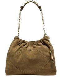Ba&sh - Tassen ,Groen ,Suède June Tote - Lyst