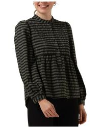 Levete Room - Overhemden ,Groen ,Polyester Groene Vela Blouse - Lyst