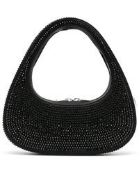 Coperni - Schwarze tasche mit kristallverzierung und rundem griff - Lyst