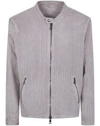 Giorgio Brato - Jassen ,Grijs ,Leer Biker Jacket - Lyst