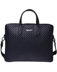 Baldinini - Woven leather work bag - Lyst