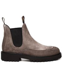 Doucal's - Braune wildleder chelsea stiefeletten - Lyst