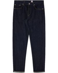 Edwin - Reguliere Taps Toelopende Blauwe Jeans - Lyst