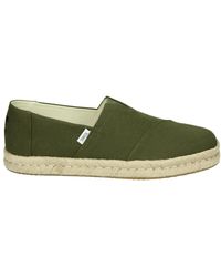 TOMS - Grüne Slip-On Schuhe Mit Seildetail - Lyst