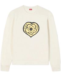 KENZO - Hoodies & Sweatvesten ,Wit ,Katoen Boke Heart Sweatshirt - Lyst