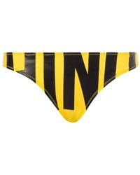 Moschino - Badmode ,Geel ,Polyester Gele Bikini Broek Met Logo - Lyst