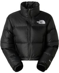 The North Face - Fitness ,Zwart ,Nuptse Korte Jas - Lyst