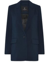 Bruuns Bazaar - Jassen ,Blauw ,Polyester Klassieke Blazer Met Lange Mouwen En Zakken - Lyst