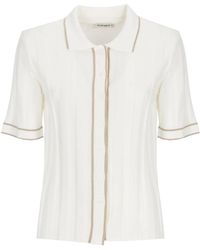 Kangra - Tops ,Wit ,Katoen Cotton Cashmere Polo Shirt - Lyst