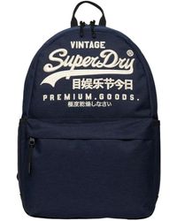 Superdry - Tassen ,Blauw ,Leer Heritage Montana Laptop Rugzak - Lyst