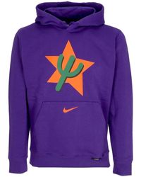 Nike - Fitness ,Paars ,Katoen Nba City Edition Club Hoodie - Lyst