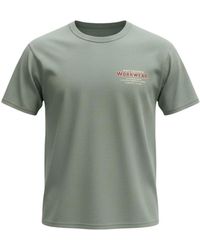Roy Rogers - Tops ,Groen ,Katoen Workwear T-Shirt Met Ronde Hals - Lyst
