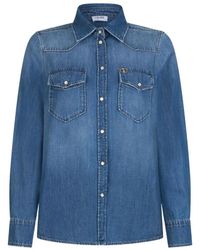 Liu Jo - Overhemden ,Blauw ,Denim Denim Overhemd - Lyst