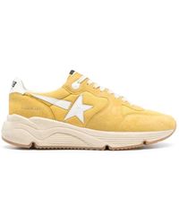 Golden Goose - Sneakers giallo/bianco design pannellato punta tonda - Lyst