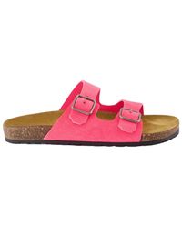 Saint Laurent - Leren Sandalen Met Gespsluiting - Lyst