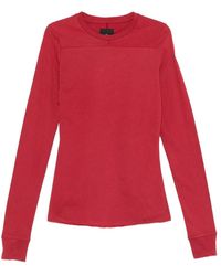 Moncler - Overhemden ,Rood ,Knitted Girder Ls T-Shirt - Lyst