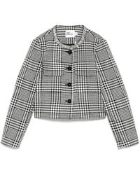 Self-Portrait - Jacket With Houndstooth Pattern - Lyst