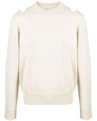 Jil Sander - Truien & Vesten ,Wol Wool Cut-Out Sweatshirt - Lyst