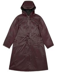Rains - Jassen ,Rood ,A-Line Longer Waterdichte Jas - Lyst