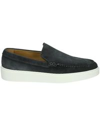 GIORGIO - Blaue Wildleder Slip-On Schuhe - Lyst