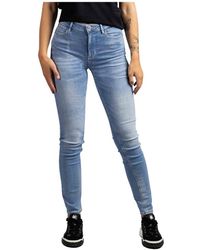 Guess - 1981 skinny jeans mujer azul claro - Lyst