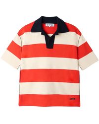 Sunnei - Cremefarbenes und orangefarbenes gestreiftes polo shirt - Lyst