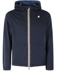 K-Way - Jassen ,Blauw ,Katoen Jake Double Interlock Jacket - Lyst
