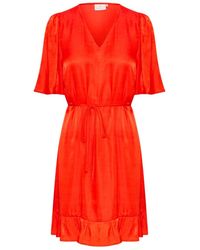 Kaffe - Elegantes Kleid Mit Volantsaum - Lyst