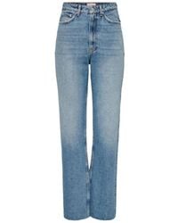 ONLY - High Waist Straight Leg Jeans - Lyst