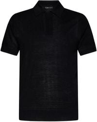 Tom Ford - Schwarzes ss23 polo-shirt - stilvolles upgrade - Lyst