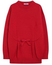 Prada - Rode Crewneck Sweater - Lyst