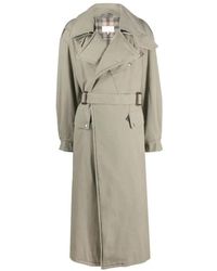 Maison Margiela - Buttoned Check Trench Coat - Lyst