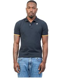 K-Way - Tops ,Blauw ,Katoen Vincent Polo Shirt - Lyst