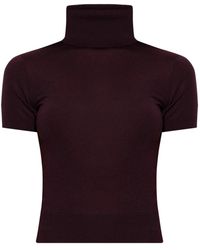DSquared² - Truien & Vesten ,Rood ,Wol Wol Trui Met Korte Mouwen - Lyst