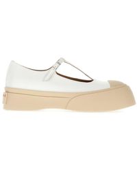 Marni - Schoenen ,Wit ,Leer Pablo Mary Jane Sneaker - Lyst