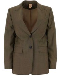 Max Mara - Jassen ,Bruin ,Leer Giacca Apice - Lyst