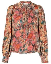 Ulla Johnson - Blouse En Soie Philipa À Fleurs - Lyst