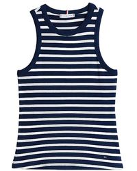 Tommy Hilfiger - Geripptes Tanktop Mit Ikonischem Detail - Lyst