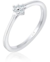 Elli Jewelry - Elegante Diamanten Zilveren Ring - Lyst