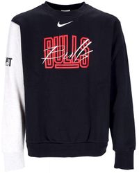 Nike - Herren-Sweatshirt Mit Rundhalsausschnitt Nba Courtside Fleece Crewneck Chibul Schwarz - Lyst