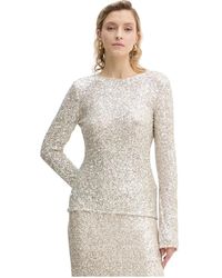 Bruuns Bazaar - Overhemden ,Grijs ,Polyester Aralu Bbellias Blouse - Lyst