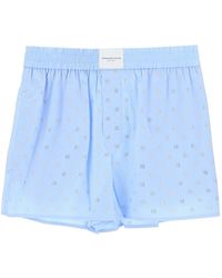 Alexander Wang - Boxer shorts con monogramma in strass - Lyst