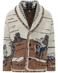 Alanui - Strickjacke Mit Palmen-Fransenbesatz - Lyst
