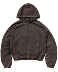 Represent - Hoodies & Sweatvesten ,Bruin ,Katoen Initial Boxy Zip Through Hoodie - Lyst