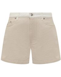 Stella McCartney - Tweekleurige Denim Shorts - Lyst