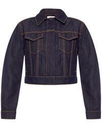 KENZO Cropped Denim Jacket - Blauw