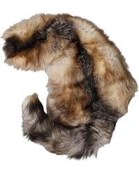 Dolce & Gabbana - Frost Fox Fur Neck Warmer Winter Scarf - Lyst